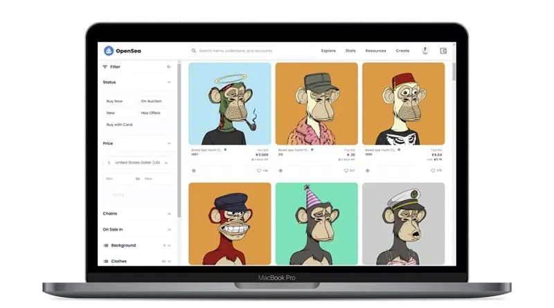 NFT: Bored Ape Yacht Club (esempio, arte digitale) – Collezione di successo