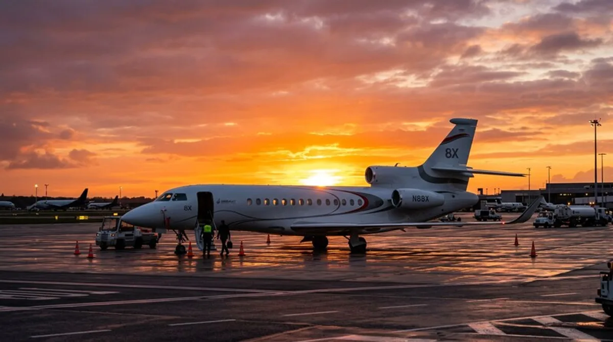 Jet privato sul piazzale